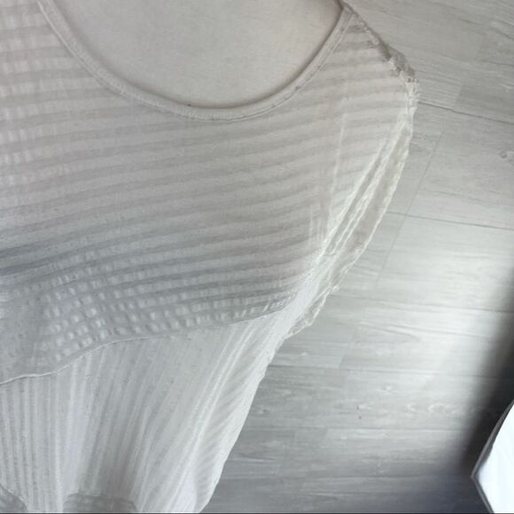 Free People Daydream High-Low Lace Stripe Tunic Top - Picture 4 of 9